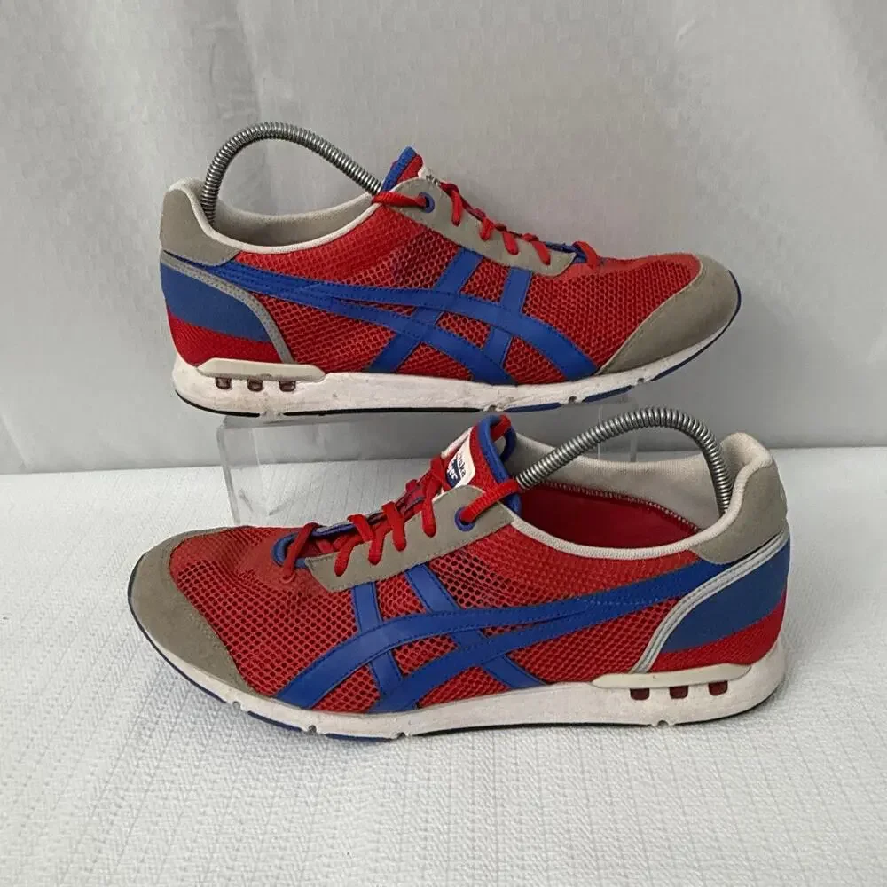 Onitsuka Tiger Metro Nomad Shoes Mens Size 12 Red Blue Gray Athletic Sneakers